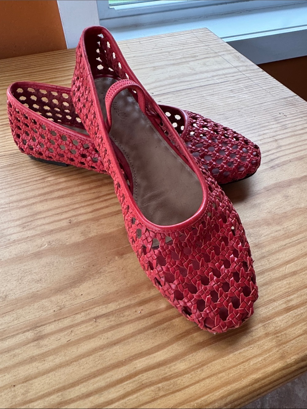 Madewell Red Woven Ballet Flats